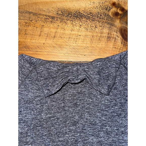 Womens Lululemon Warm Your Core Long Sleeve High Neck Top‎ Pleated Back Gray - Picture 4 of 8